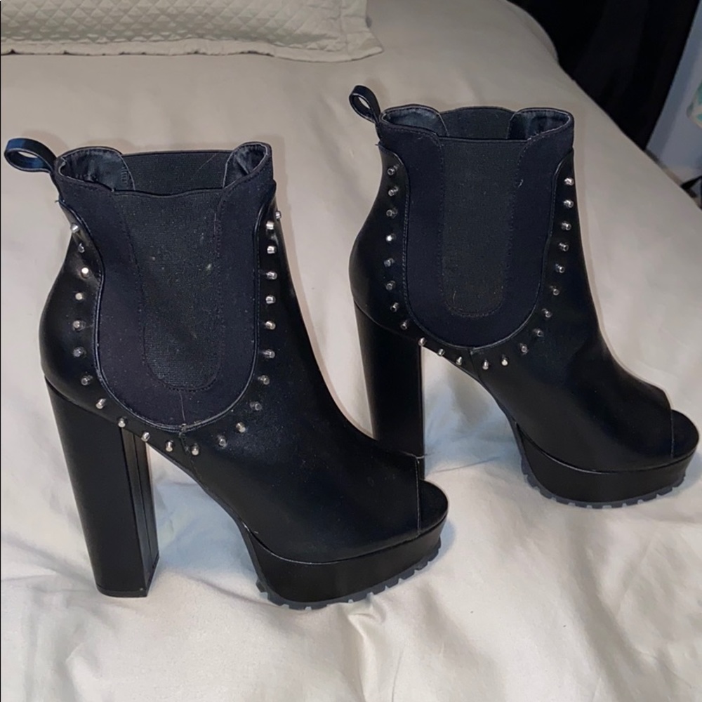 High black booties from fashion nova never worn